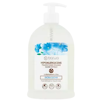 Barwa Cosmetics гипоаллергенное традиционное польское жидкое мыло серого цвета, 500 мл