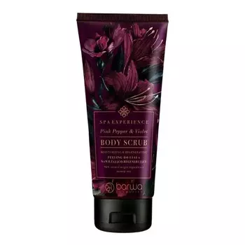 Barwa, Cosmetics Spa Experience, Увлажняющий и регенерирующий скраб для тела, Розовый перец и Фиалка, 180мл