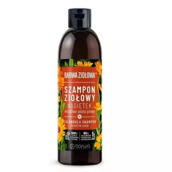 Barwa, Травяной шампунь для чувствительной кожи головы с календулой, 250 мл