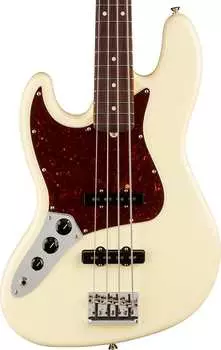 Бас-гитара Fender American Professional II Jazz Bass для левшей — олимпийский белый с накладкой из палисандра 0193980705