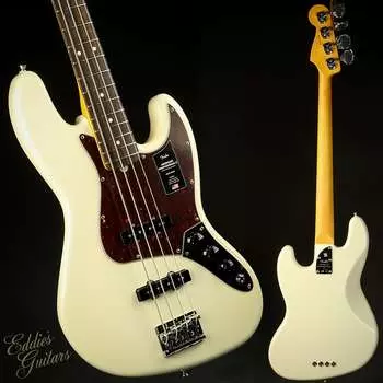 Бас-гитара Fender American Professional II Jazz Bass, накладка на гриф из палисандра - олимпийский белый American Professional II Jazz Bass, Rosewood Fingerboard - Olympic White