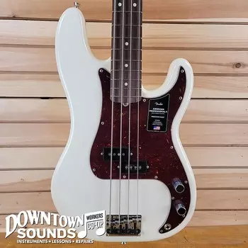 Бас-гитара Fender American Professional II Precision Bass в литом корпусе — олимпийский белый AMERICAN PROFESSIONAL II P BASS - OLYMPIC WHITE