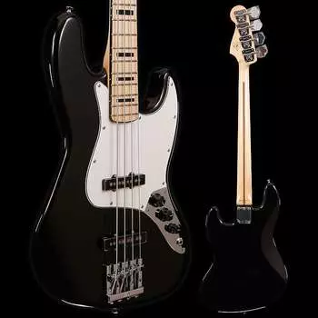 Бас-гитара Fender Geddy Lee Jazz Bass, клен Fb, черный, 3-слойный белый, стр. 9 фунтов 3,1 унции Geddy Lee Jazz Bass Maple Fb Black Ply White Pickguard lbs oz