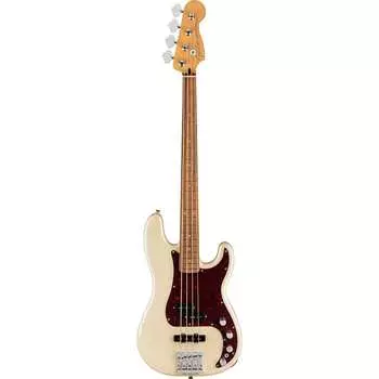 Бас-гитара Fender Player Plus Precision Electric Bass, накладка на гриф Pau Ferro (с чехлом) - Olympic Pearl Fender Player Plus Precision Electric Bass, Pau Ferro Fingerboard (with Gig Bag)