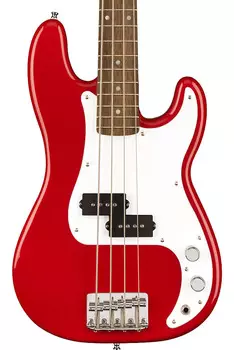 Бас-гитара Fender Squier Mini Precision Bass, накладка на гриф Laurel, цвет Dakota Red