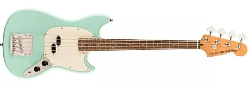 Бас-гитара Squier Classic Vibe '60s Mustang, накладка на гриф Laurel, цвет Surf Green — ISSJ21008941