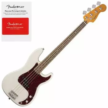 Бас-гитара Squier Classic Vibe '60s Precision Bass, олимпийский белый с игровой картой Fender