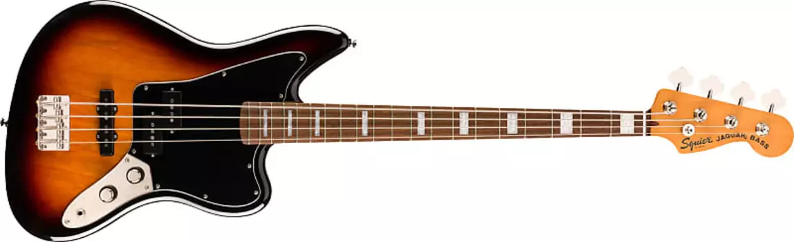 Бас-гитара Squier Classic Vibe Jaguar, накладка на гриф Laurel, 3 цвета Sunburst Classic Vibe Jaguar Bass, Laurel Fingerboard,