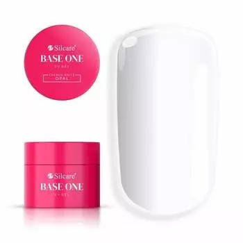 Base One French White Opal UV Builder Gel 15g для ногтей самовыравнивающийся Silcare