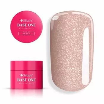 Base One Shimmer Peach Builder Gel 100 г для ногтей Silcare