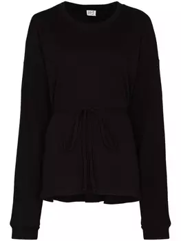 Baserange толстовка Shaw из органического хлопка в рубчик с поясом, черный