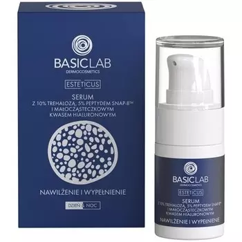 BasicLab Face Serum с трегалозой 30 мл Увлажняющая и антивозрастная сыворотка для женщин и мужчин Basiclab Dermocosmetics