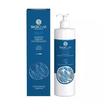 BasicLab, Шампунь для глубокого очищения с 3% PHA, мочевиной и аргинином, хелатированием и объемом, 300 мл