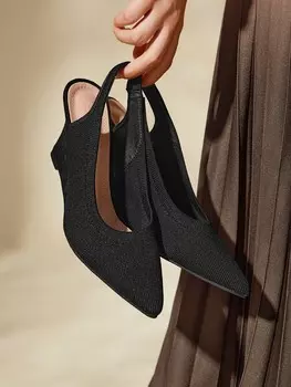 BASICS Бархатные балетки с острым носком, черные, модные, универсальные, на весну и лето, в продаже, обувь для сюрпризов и обратно в школу Cuccoo, черный