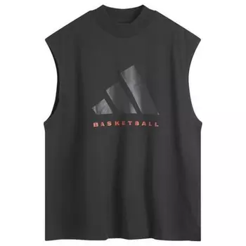 Баскетбольная футболка без рукавов Adidas, черный