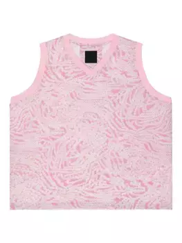 Баскетбольная футболка из сетки с принтом Givenchy, цвет old pink