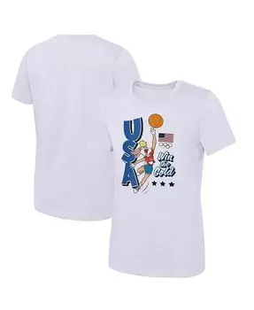 Баскетбольная футболка Lola Bunny White Team USA Looney Tunes для больших мальчиков и девочек Outerstuff, белый
