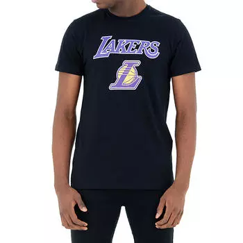 Баскетбольная футболка с короткими рукавами NBA Los Angeles Lakers хлопок женская/мужская черная NEW ERA