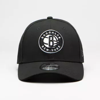 Баскетбольная кепка NBA Brooklyn Nets женская/мужская черная NEW ERA, черный/белый/светло-серый