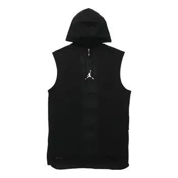 Баскетбольная майка air dri fit back с принтом алфавита и капюшоном жилет Air Jordan, белый