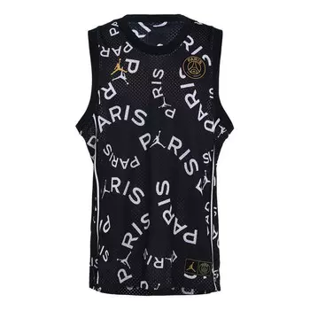 Баскетбольная майка Air Jordan Paris Saint-Germain Printing Vest, черный