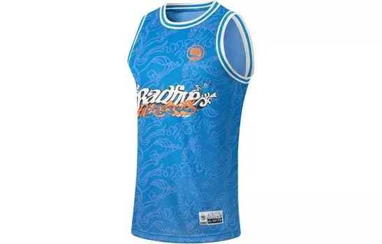 Баскетбольная майка Badfive мужская синяя с полным принтом Lining, цвет Blue full print