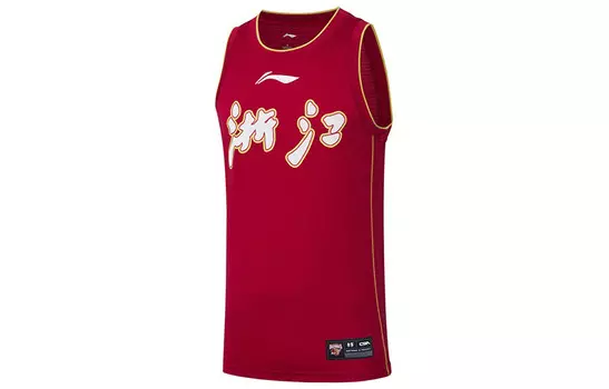 Баскетбольная майка CBA Collection для мужчин, красная Lining, красный
