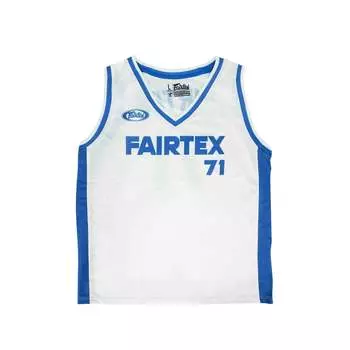 Баскетбольная майка Fairtex JS27, размер L, белый/синий