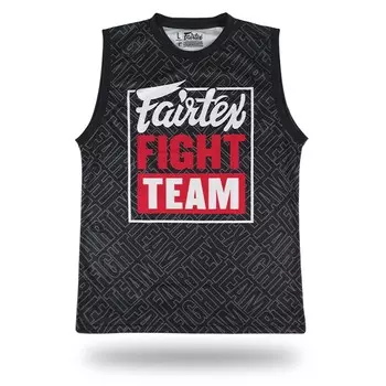Баскетбольная майка Fairtex JS37, размер 2XL, черный/красный