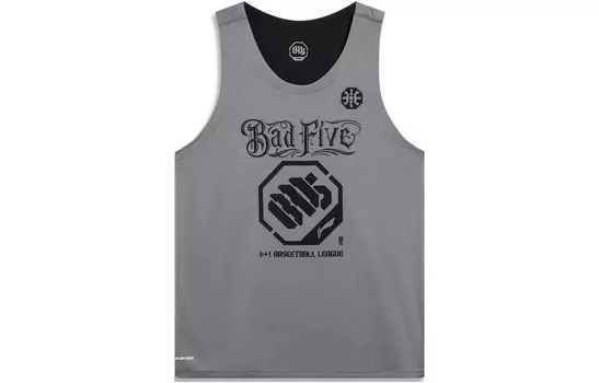 Баскетбольная майка Mitchell & Ness X Badfive мужская акула серо-черная Lining, серо-черный