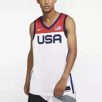 Баскетбольная майка мужская белая Nike, белый