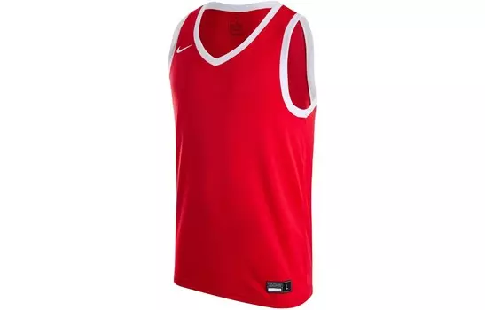 Баскетбольная майка мужская колледж красный/белый/белый Nike, красный/белый