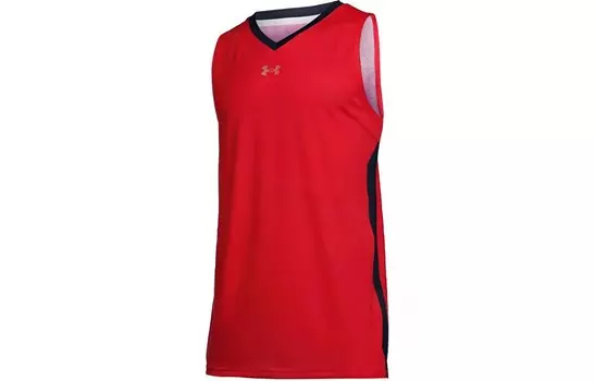 Баскетбольная майка мужская красная Under Armour, красный
