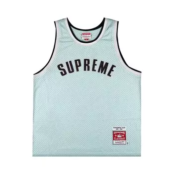 Баскетбольная майка Supreme x Mitchell And Ness, светло-голубая