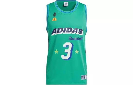 Баскетбольная майка унисекс Adidas Originals, цвет Light lawn green