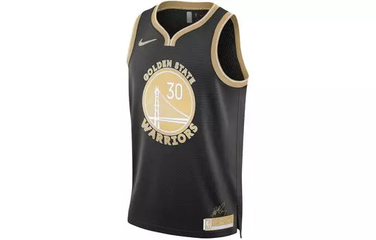 Баскетбольная майка унисекс Nike, цвет Black/Club Gold