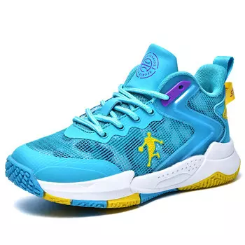 Баскетбольная обувь для детей, детская, высокая Dtutu, белый/желтый