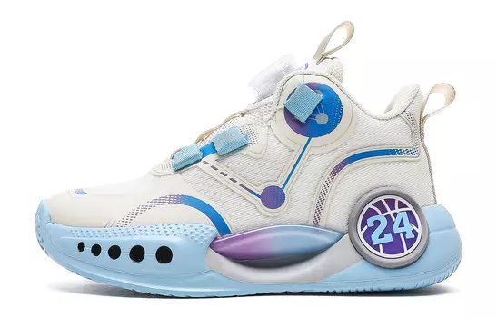 Баскетбольная обувь для детей. Высокие кроссовки для детей. Imau, синий