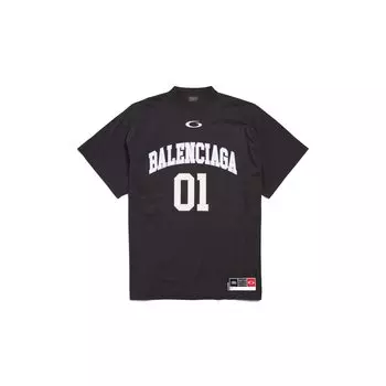 Баскетбольная серия - футболка большого размера BALENCIAGA, черный