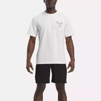 Баскетбольная сезонная футболка с рисунком Reebok, цвет Chalk