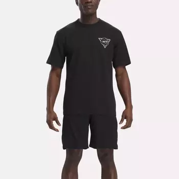 Баскетбольная сезонная футболка с рисунком Reebok, черный