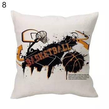 Баскетбольная тема, квадратная подушка, чехол для дивана-кровати, автомобильное кафе, офисное украшение-8 Stuttg