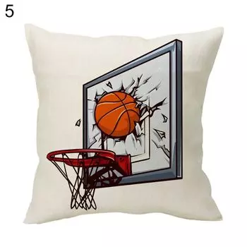 Баскетбольная тема, квадратная подушка, чехол для дивана-кровати, автомобильное кафе, офисное украшение-5 Stuttg