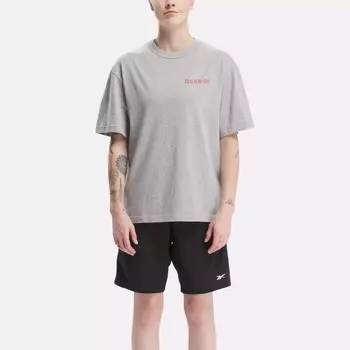 Баскетбольная тренировочная футболка Reebok, цвет Medium Grey Heather