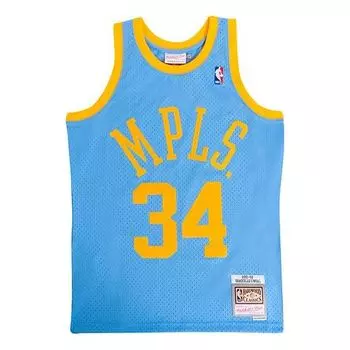 Баскетбольное джерси Mitchell & Ness NBA LA Lakers 2001-2002 Shaquille ONeal #34 Replica Swingman MPLS Light Blue