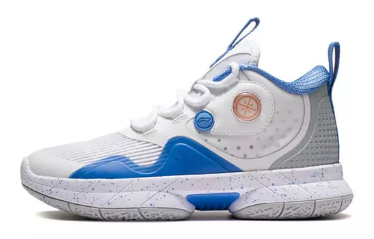 Баскетбольные детские баскетбольные кроссовки GS Low-top Standard Белый/синий/серый Lining Young