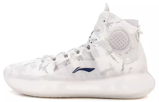 Баскетбольные кроссовки Aape X YuShuai 14 Boom для мужчин с высоким верхом, стандартные, белые/монетно-серые Lining