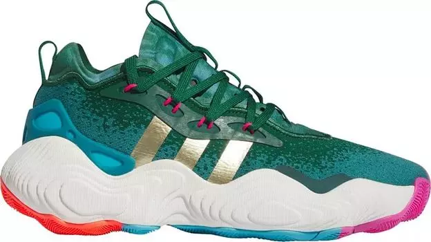 Баскетбольные кроссовки Adidas Trae Young 3, темно-зеленый/золотой