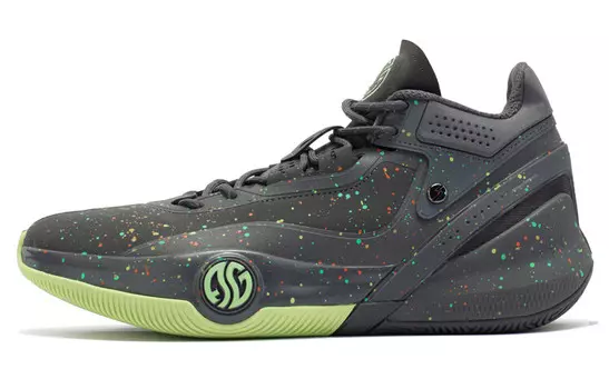 Баскетбольные кроссовки AG3 мужские, среднего размера, сажа/флуоресцентный ярко-зеленый 361°