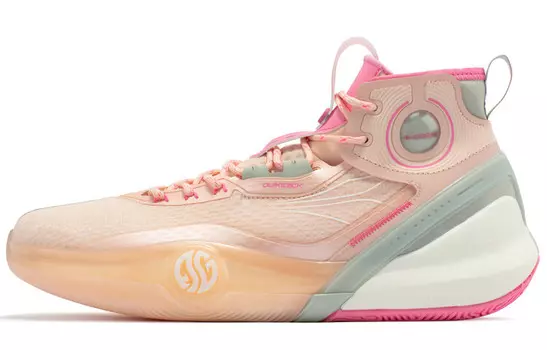 Баскетбольные кроссовки AG3 Pro мужские с высоким берцем нежно-розового/пудрового цвета 361°